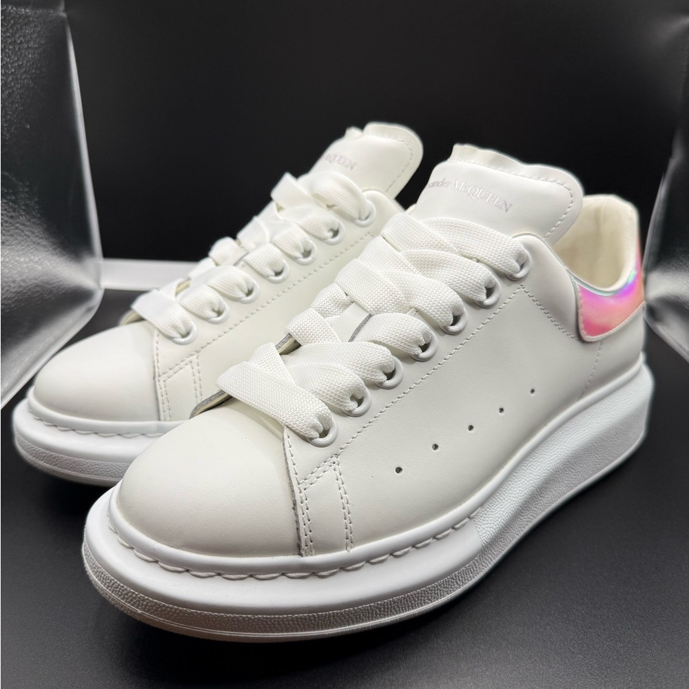 Size 8US/38EU - Alexander McQueen Oversized White/Shock Pink